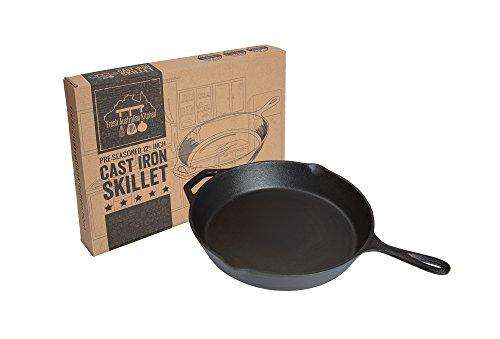 Fresh Australian Kitchen Pre-Seasoned Cast Iron Skillet 12.5 Inch.