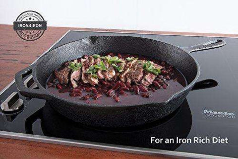 Fresh Australian Kitchen Pre-Seasoned Cast Iron Skillet 12.5 Inch.