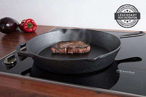 Fresh Australian Kitchen Pre-Seasoned Cast Iron Skillet 12.5 Inch.