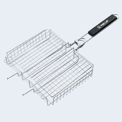 Non-Stick Grilling Basket with Rosewood Handle