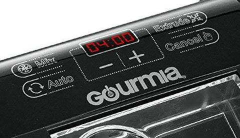 Gourmia GPM630 One Touch Automatic Pasta Maker - Mixes, Kneads & Extrudes -13 Shaping Discs, Makes 1LB Spaghetti, Macaroni, Fettuccine Lasagna & More Bonus Ravioli and Sausage Maker & Free Recipe Book