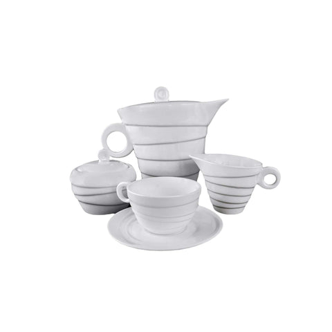 Spinning Collection 90 ml Porcelain Espresso Cup & Saucer Set