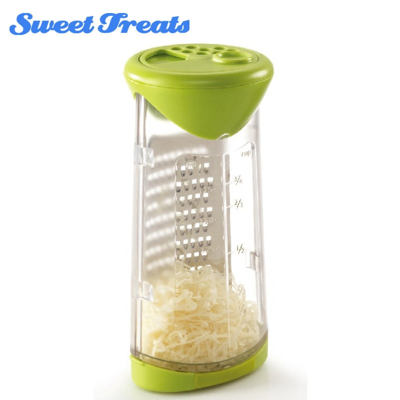 Sweettreats Cheese Grates and Measure with Etched Stainless Steel Grating Cheese Wire Cutter Kitchen Tools